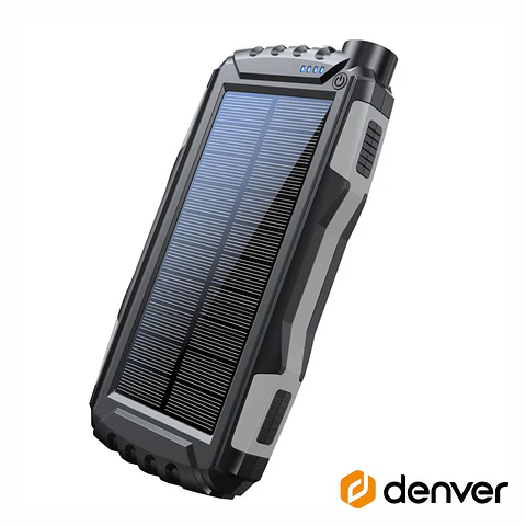 Powerbank 20000mAh C/ Painel Solar DENVER