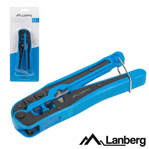 Alicate De Cravar 4p4c/6p4c/8p8c/RJ10/RJ11/RJ12/RJ45 LANBERG
