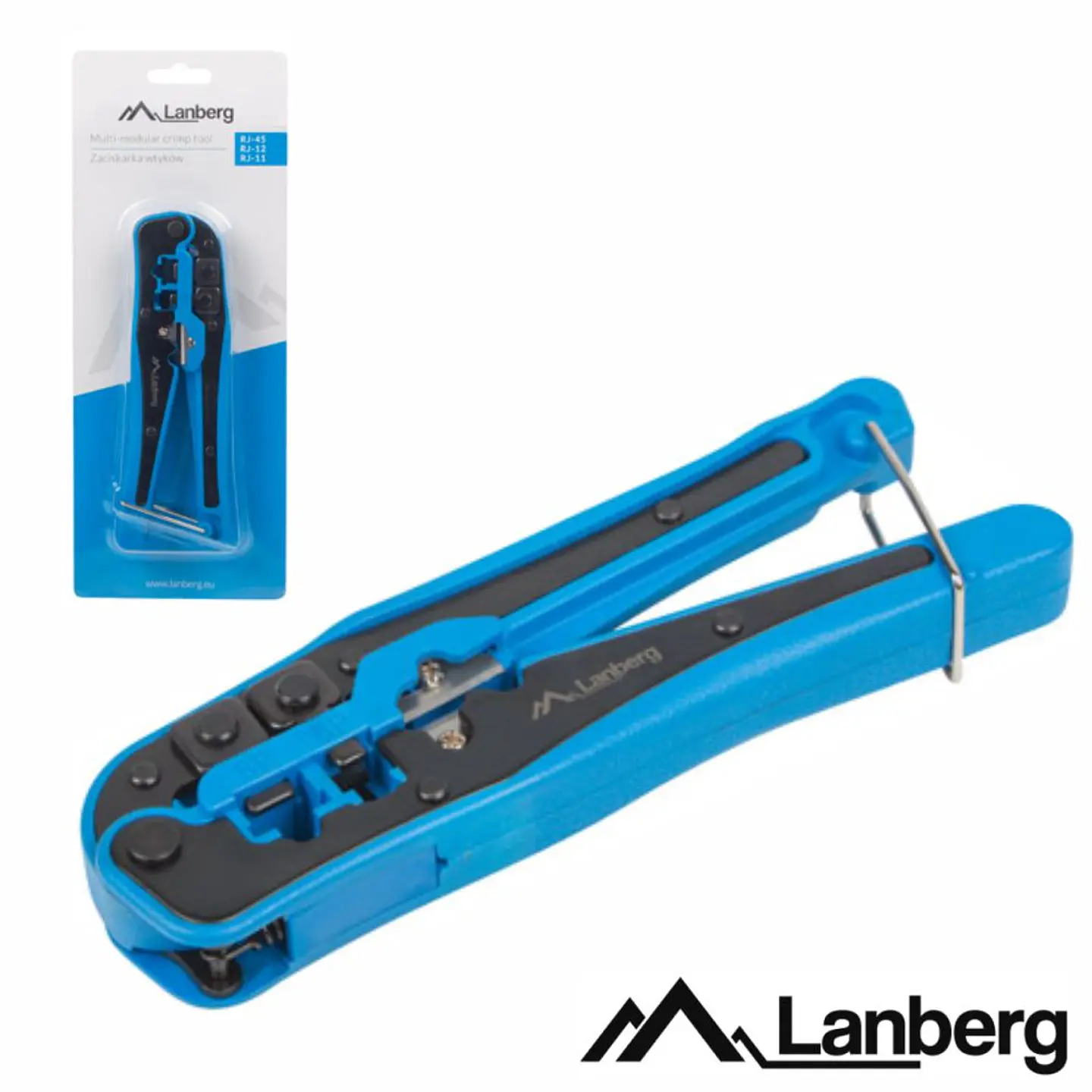 Alicate De Cravar 4p4c/6p4c/8p8c/RJ10/RJ11/RJ12/RJ45 LANBERG 1