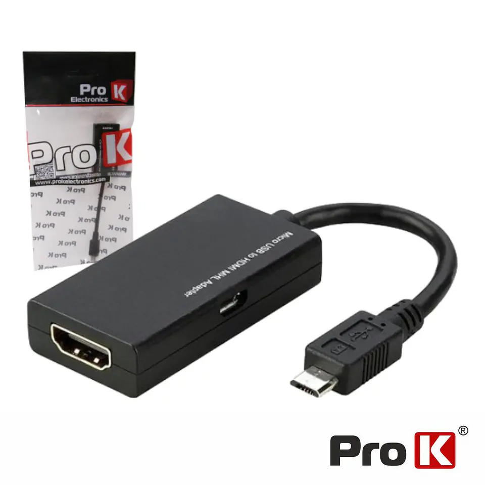 CONVERSOR MHL P/ HDMI FÊMEA PRETO PROK 1