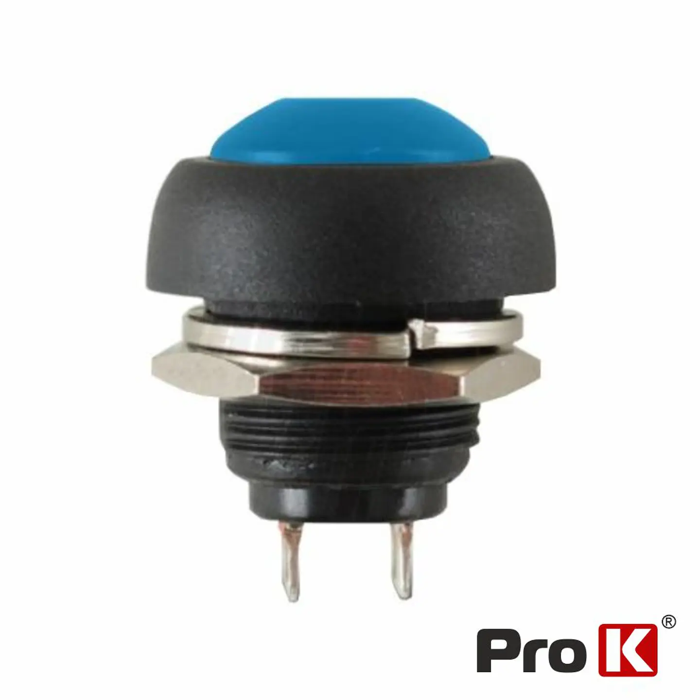 INTERRUPTOR PRESSÃO REDONDO 0.5A-250VAC AZUL 12MM IP65 1
