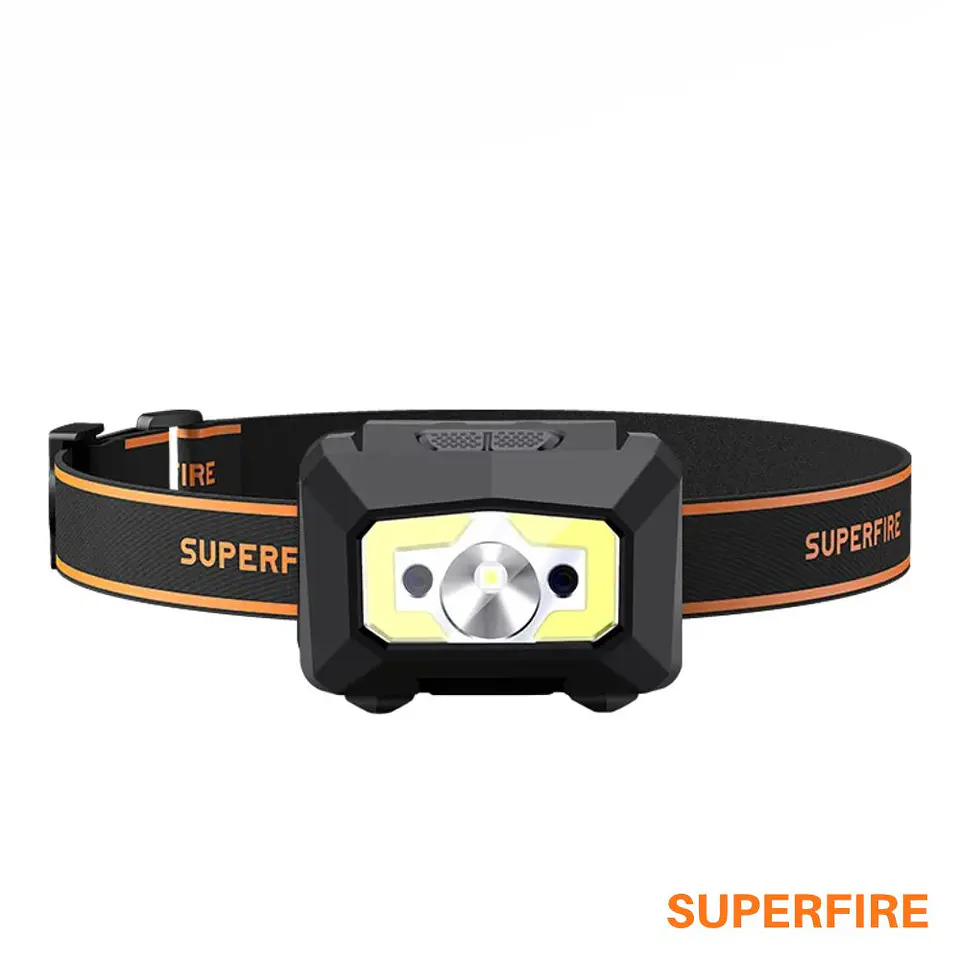 Lanterna de Cabeça C/ Sensor Mov. 5W 338lm IP44 SUPERFIRE 1