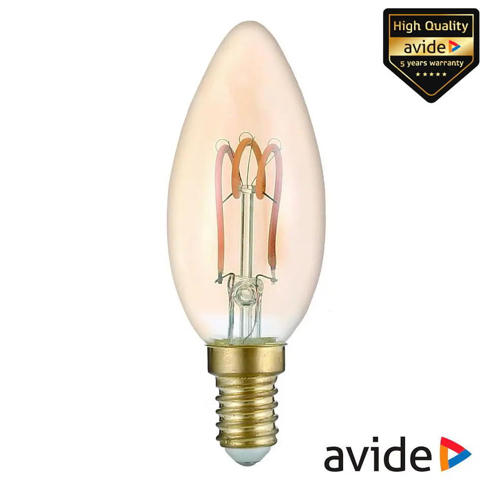 Lâmpada E14 3W Vela 230V Filamento 2700K 180lm AVIDE 1
