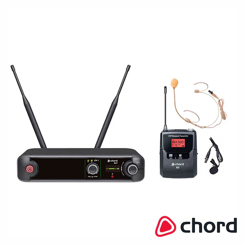 Central de Microfone UHF S/ Fios 1 Canal CHORD