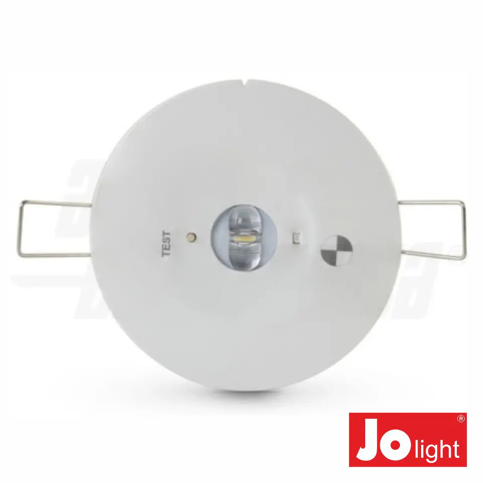 Luz Emergência LED Redonda P/ Embutir 3W 230V IP20 1