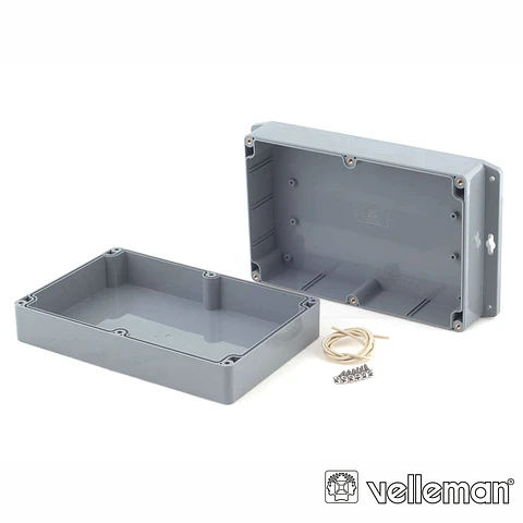 CAIXA SELADA ABS CINZA ESCURO 222x146x75MM