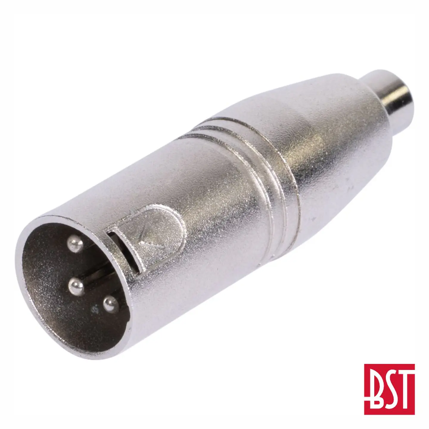 Ficha Adaptadora XLR 3p Macho / Rca Fêmea BST 1