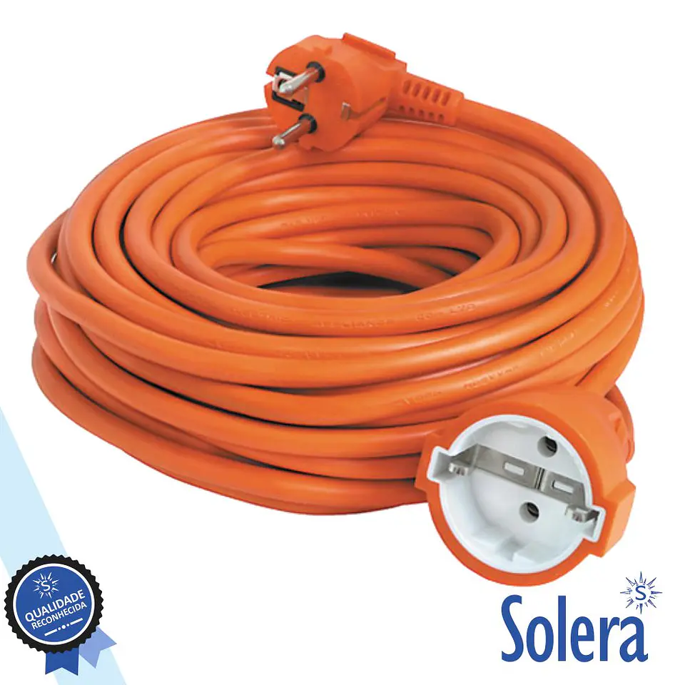 CABO EXTENSÃO TOMADA ELÉTRICA C/ 1 SAÍDA 10M 3x1.5MM LARANJA 1