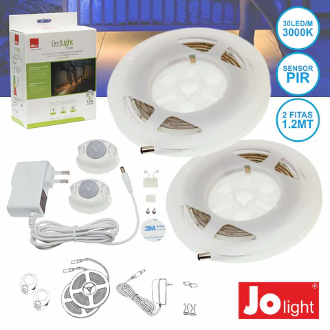 KIT FITA LEDS C/SENSORES E ALIMENTADOR JOLIGHT