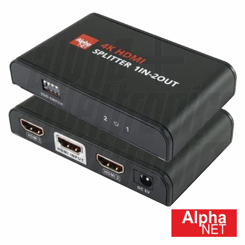 DISTRIBUIDOR COMUTADOR HDMI 1 ENTRADA 2 SAÍDAS SMART EDID