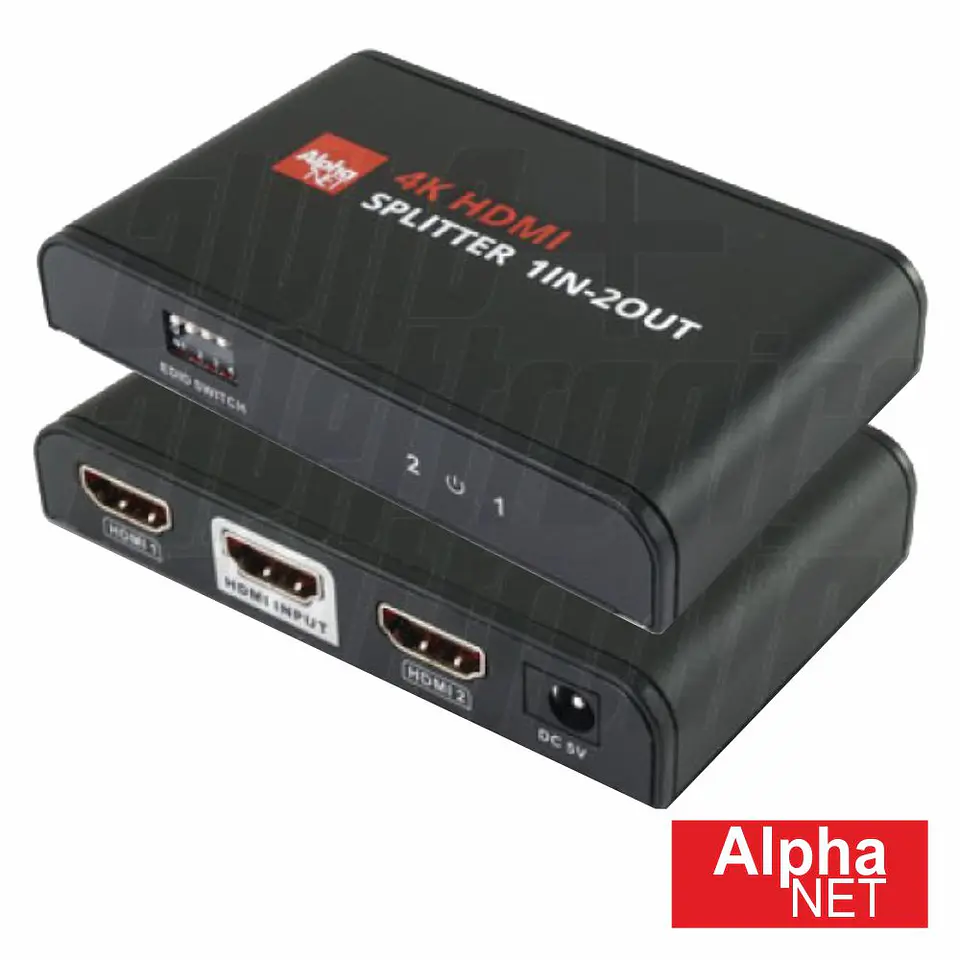DISTRIBUIDOR COMUTADOR HDMI 1 ENTRADA 2 SAÍDAS SMART EDID 1