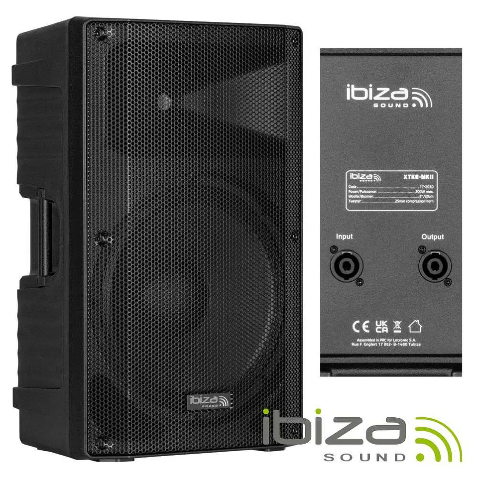 Coluna Passiva 8” 200Wmáx ABS IBIZA 1