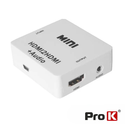 CONVERSOR HDMI -> HDMI AMPLIFICADO SAÍDA ÁUDIO SPDIF PROK