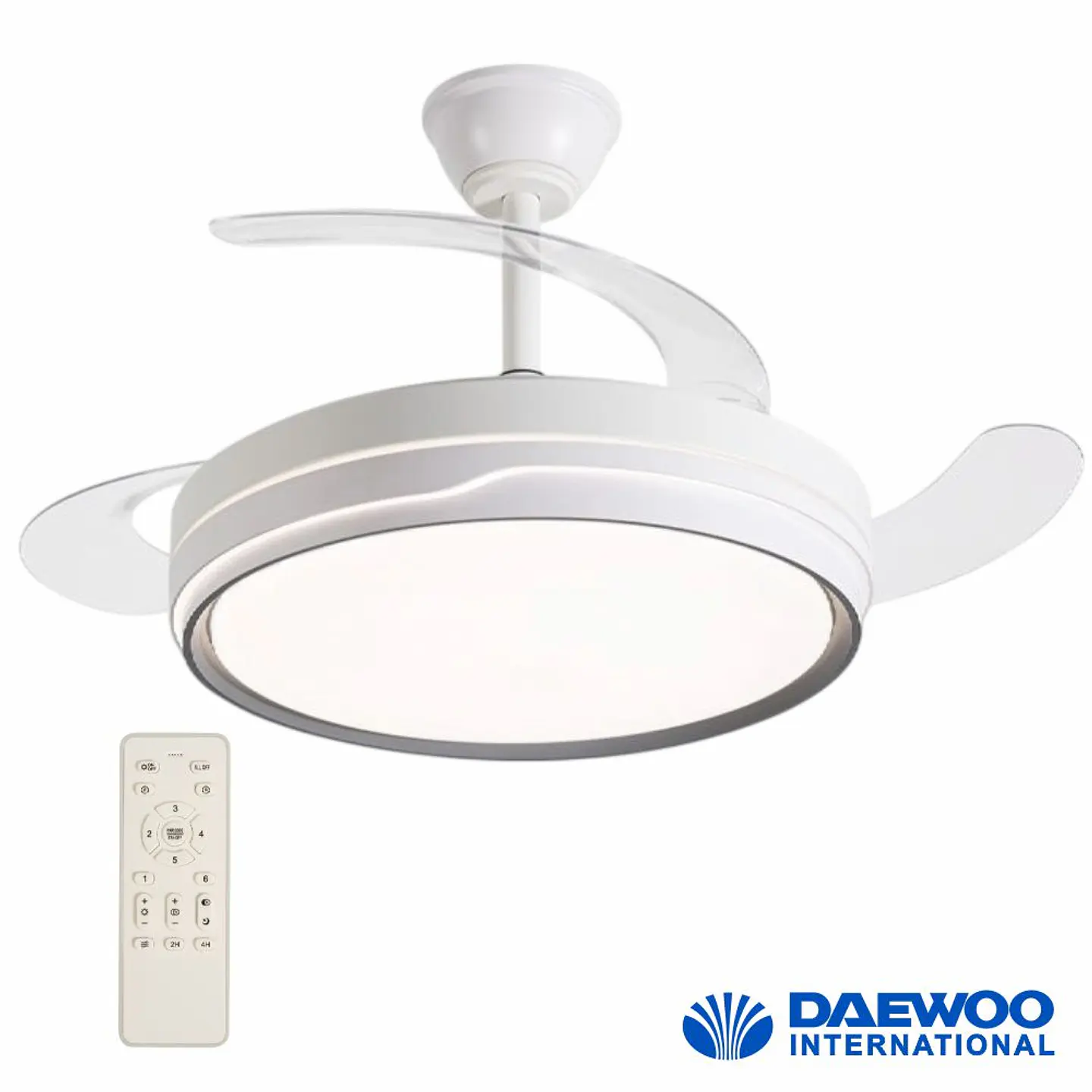 Ventoinha De Teto 30W 106cm C/ Iluminação LED 36W C/ Comando 1