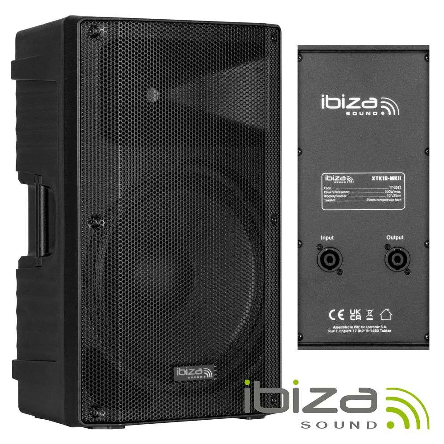 Coluna Passiva 10” 300Wmáx ABS IBIZA 1