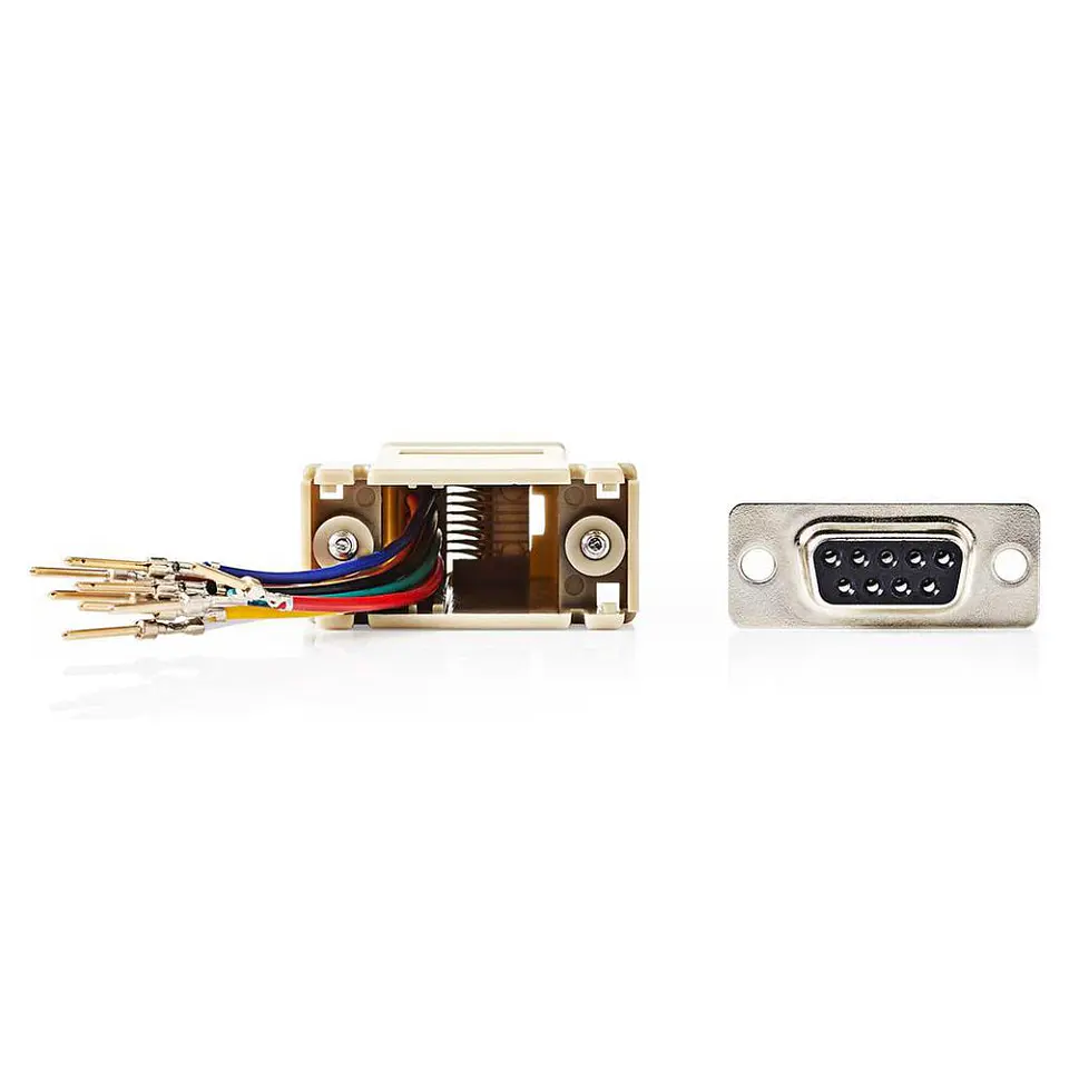 Ficha Adaptadora RJ45 / D 9p Macho 1