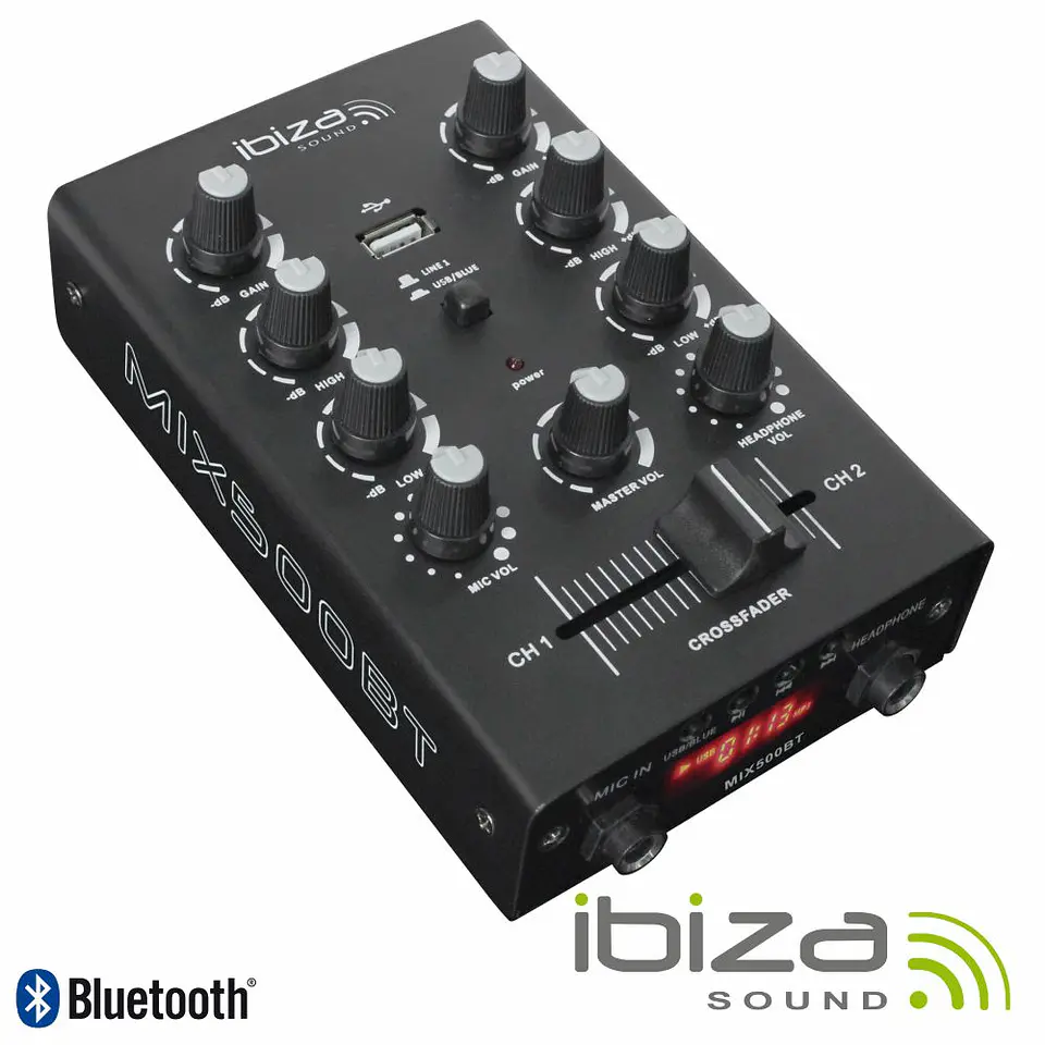 MESA DE MISTURA 2 CANAIS REC BLUETOOTH IBIZA 1