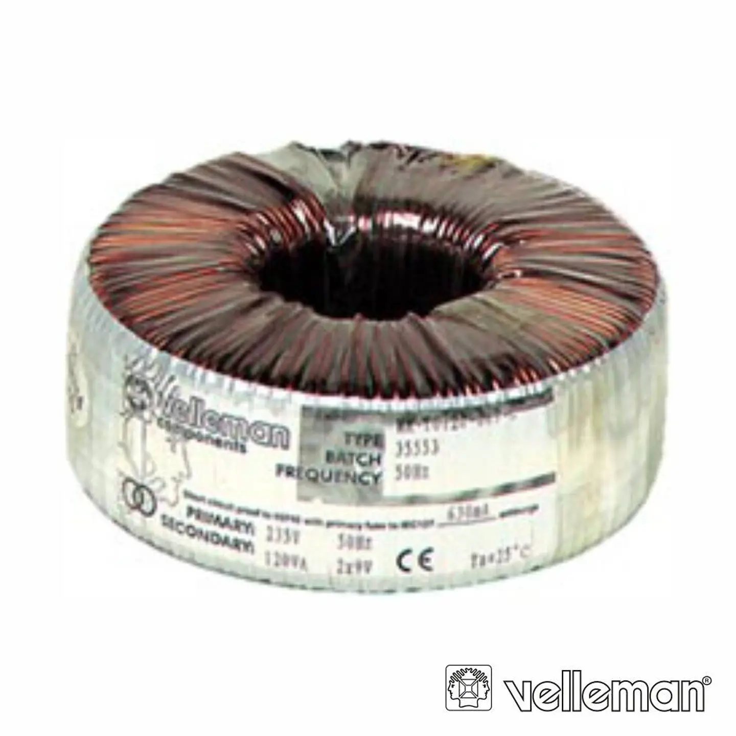 TRANSFORMADOR TOROIDAL 80VA 2x18V / 2x2.22A 1
