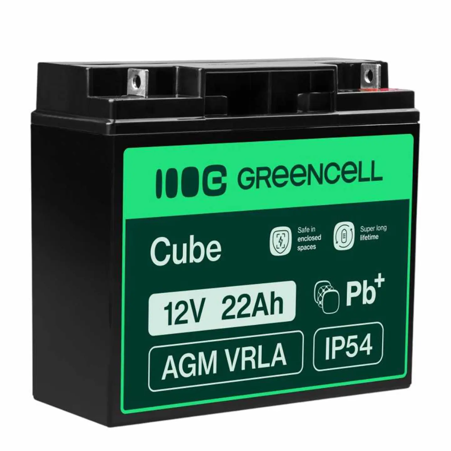 Bateria Chumbo Gel AGM 12V 22A GREEN CELL 1