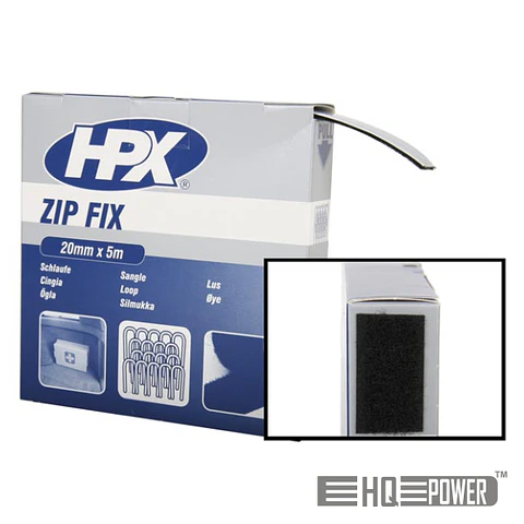 CINTA DE VELCRO C/ LAÇOS HPX 20MMx5M HQ POWER