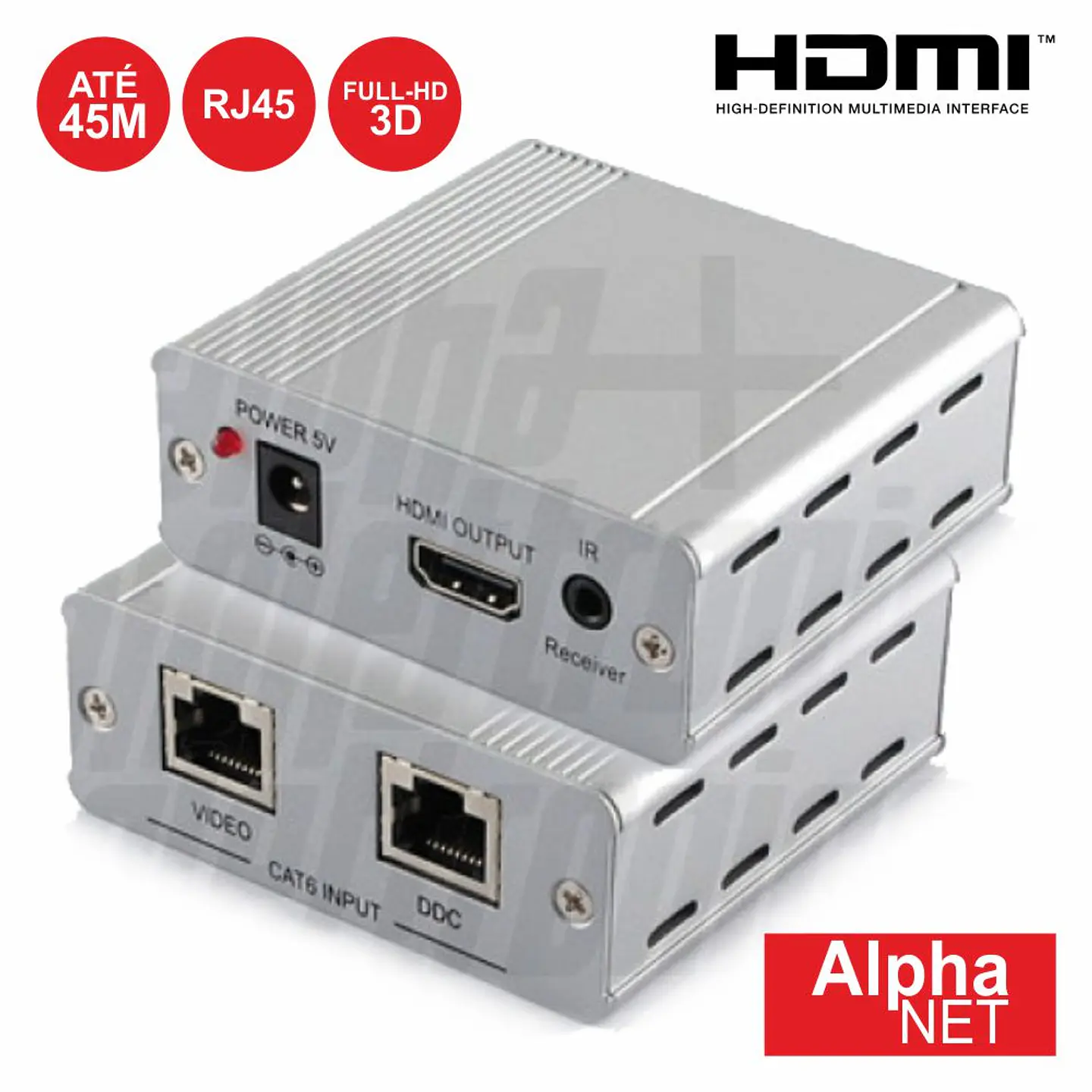 RECEPTOR HDMI VIA RJ45 CAT5e/6 45M ALPHANET 1