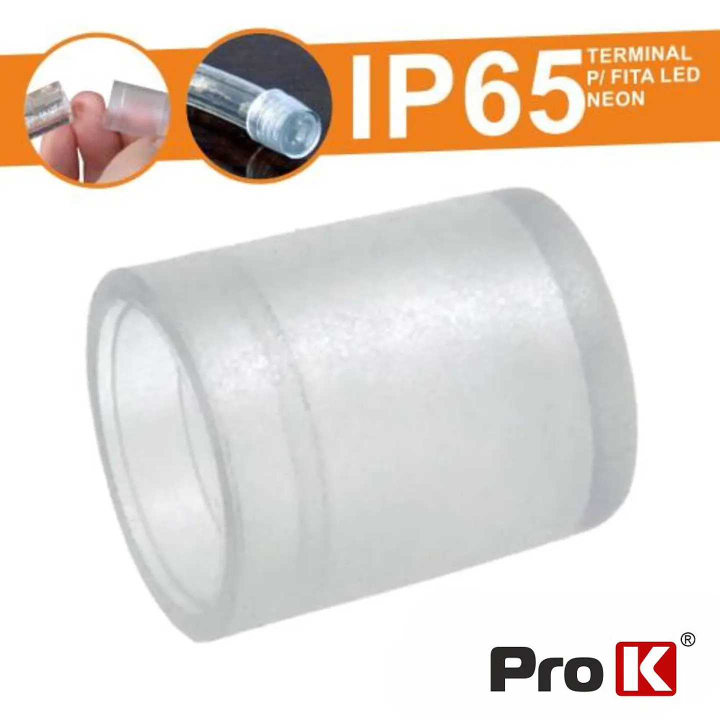 TERMINAL BORRACHA P/ FITA LEDS NEON IP65 PROK 1