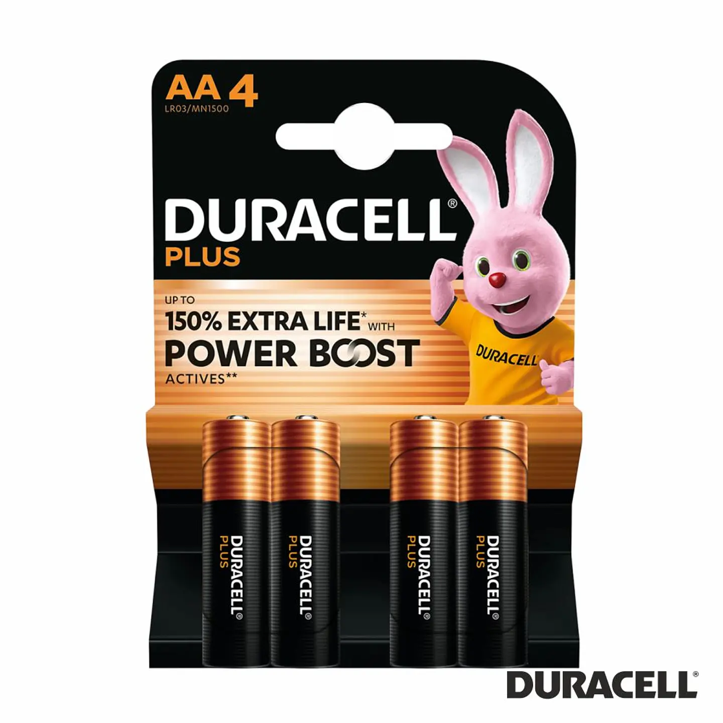 Pilha Alcalina LR6/AA 1.5V 4x Plus Power Boost DURACELL 1