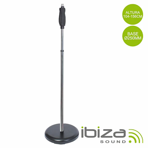 SUPORTE P/ MICROFONE CROMADO 104-156CM IBIZA