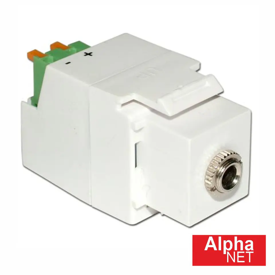 Ficha Jack 3.5mm Fêmea Keystone ALPHANET 1