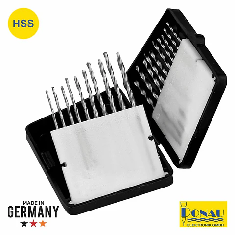 CONJUNTO DE 20 BROCAS HSS Ø1.3MM A Ø2.5MM DONAU