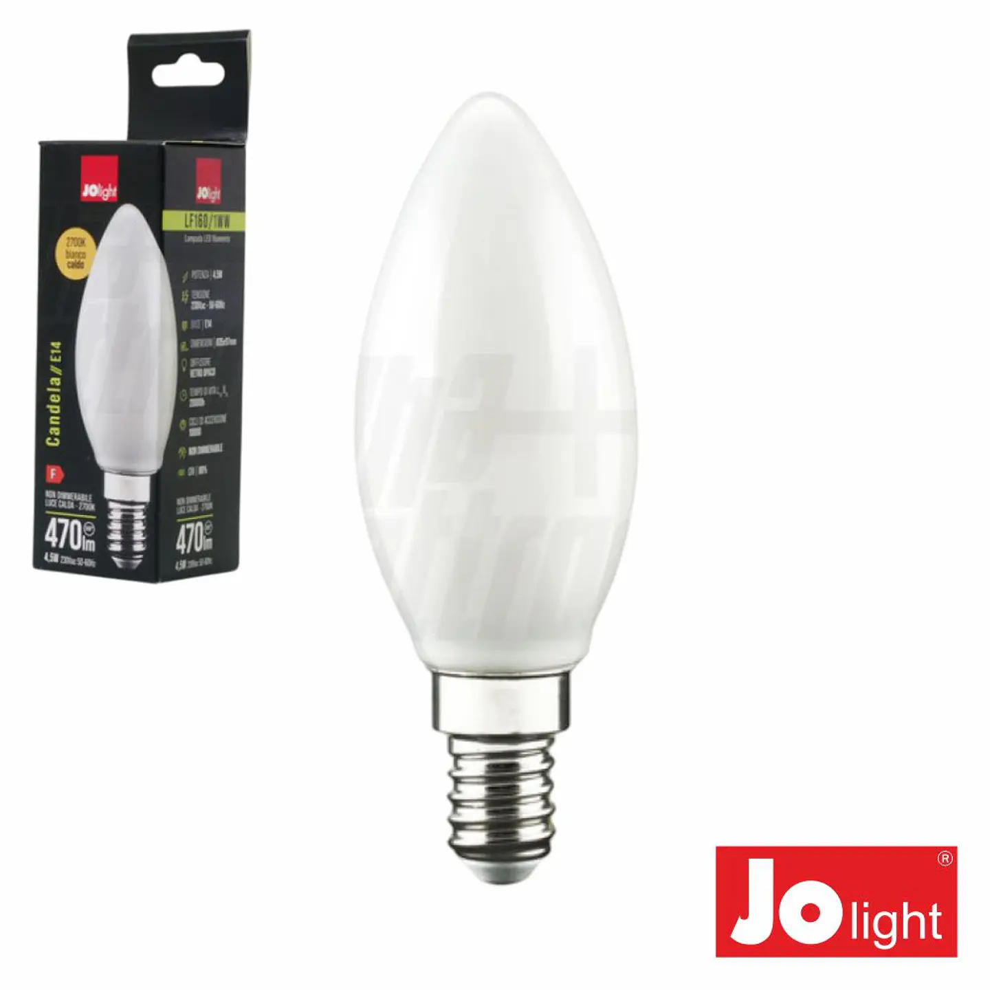 Lâmpada LED E14 Vela Filamento 4.5W 230V 2700K 470lm JOLIGHT 1