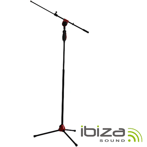 SUPORTE P/ MICROFONE UNIVERSAL VERMELHO IBIZA