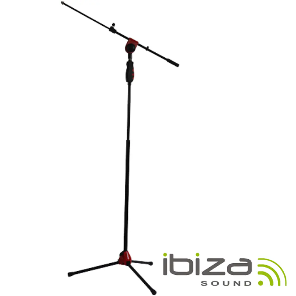 SUPORTE P/ MICROFONE UNIVERSAL VERMELHO IBIZA 1