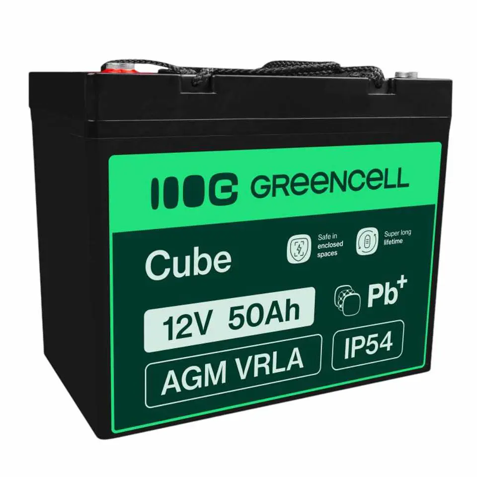 Bateria Chumbo Gel AGM 12V 50A GREEN CELL 1