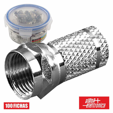 FICHA F HQ FÊMEA NIQUELADA  P/ CABO 6.5MM RG59 COM 1 O-RING