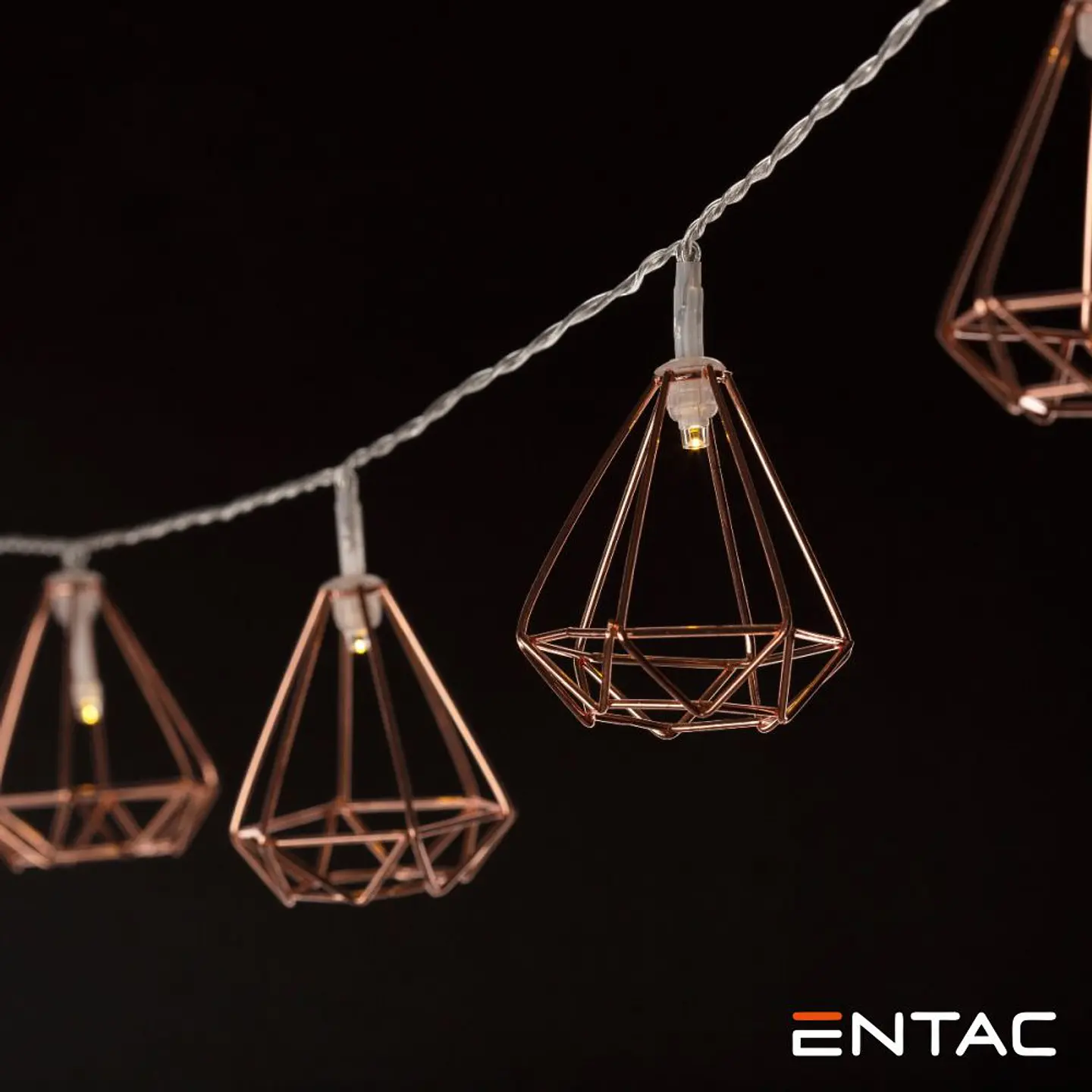 Grinalda 10 LEDS Estruturas Metálicas 2xAA 1.65m ENTAC 1