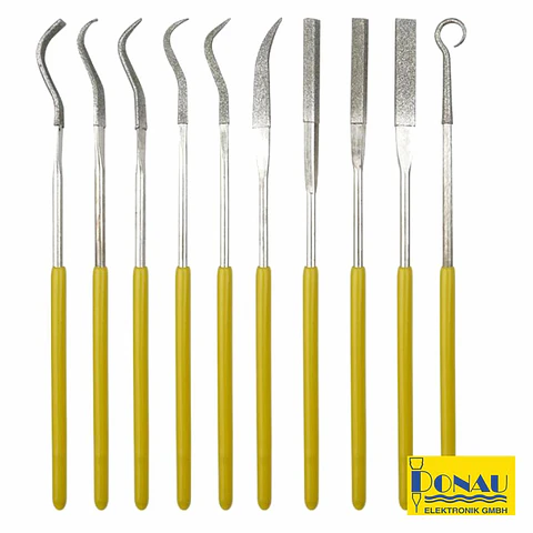 CONJUNTO DE 10 LIMAS DE DIAMANTE DIVERSAS 140MM DONAU