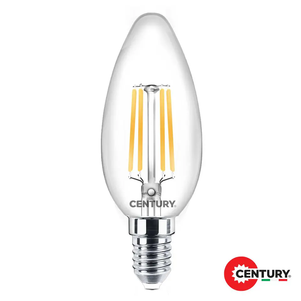 Lâmpada LED E14 Vela Filamento 6W 230V 2700K 806lm 1