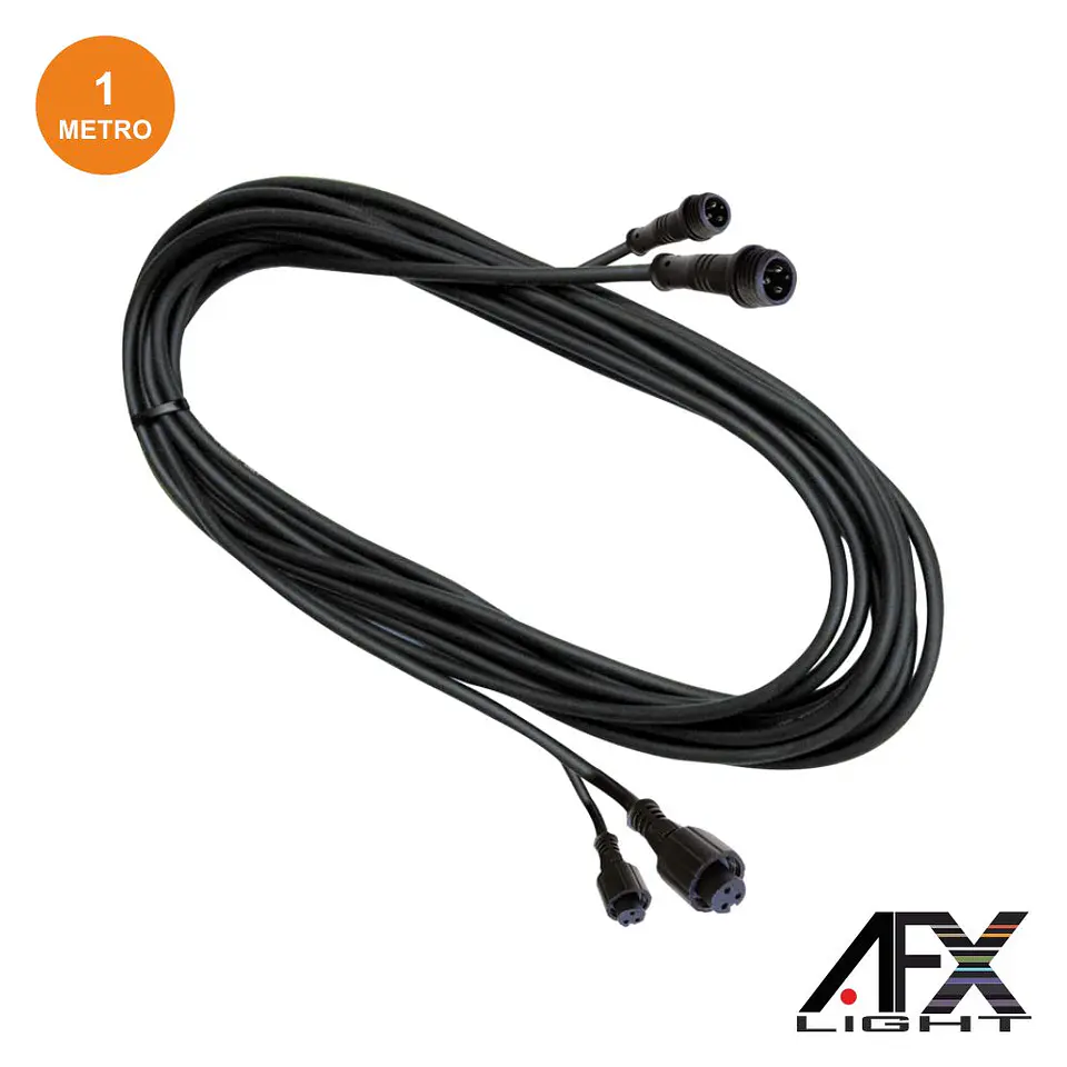CABO DMX 2-XLR 3P MACHO / 2-XLR 3P FÊMEA 1M IPAR123 AFXLIGHT 1