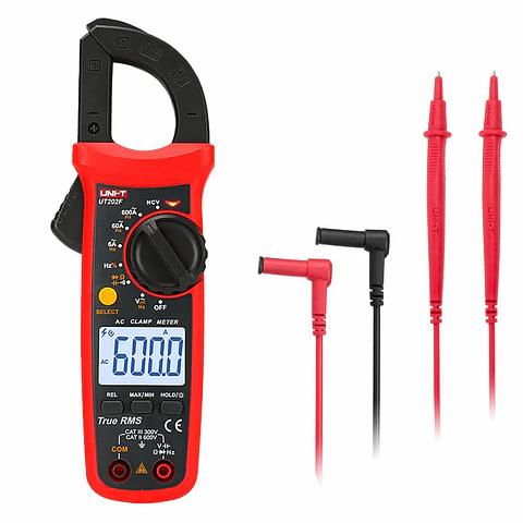 Pinça Amperimétrica Digital 600A 600V 60MOhm NCV T-RMS UNI-T