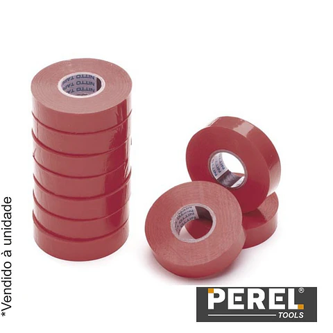 Fita Isoladora Vermelha - 19 mm X 20M PEREL