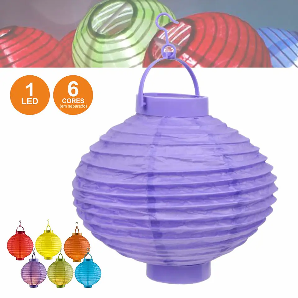 CANDEEIRO DECORATIVO DE PAPEL LED A PILHAS 1