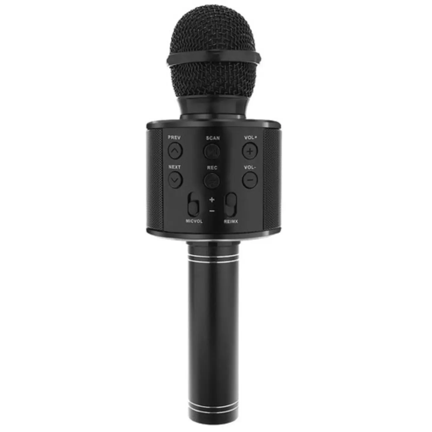 Microfone S/ Fios C/ Coluna Bluetooth Preto 1