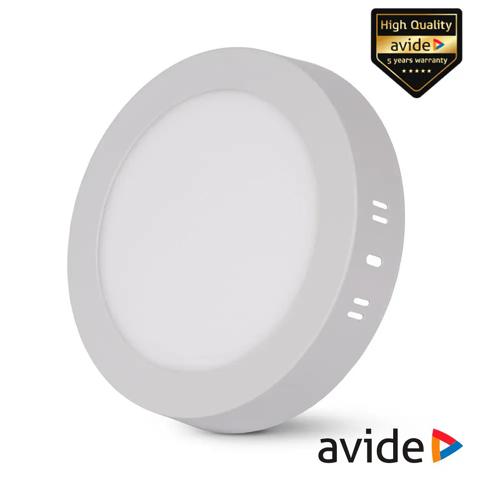 Painel Leds Redondo Superfície 12W 178mm 950lm CCT AVIDE 1