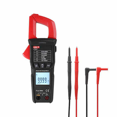 Pinça Amperimétrica Digital 600A 600V 6MOhm NCV T-RMS UNI-T