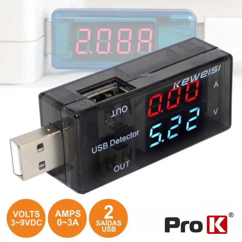 TESTADOR USB 3-9V PROK 1