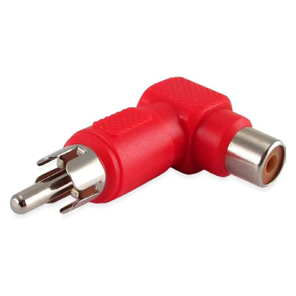 FICHA ADAPTADORA FÊMEA RCA/ MACHO RCA 90º CURTO 1