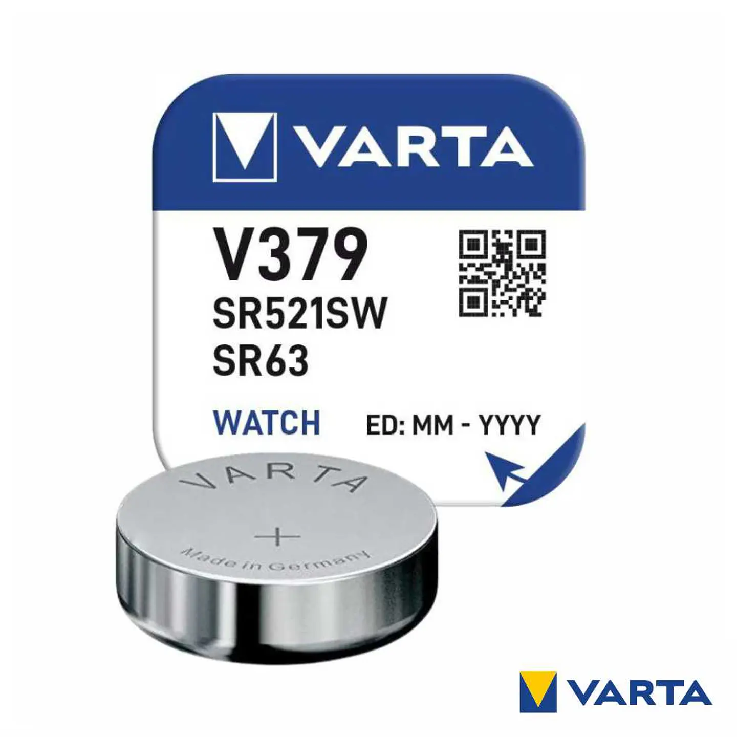 Pilha Óxido Prata Botão V379/SR521SW/SR63 1.55V VARTA 1