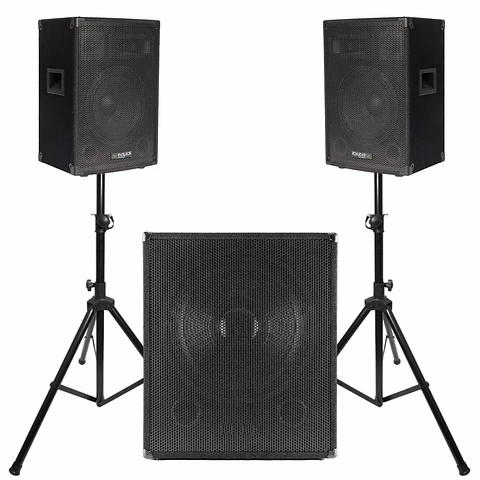 Conjunto Som Bi-Amplificado 1600W
