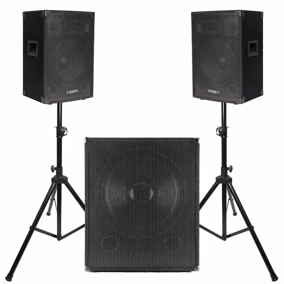 Conjunto Som Bi-Amplificado 1600W 1